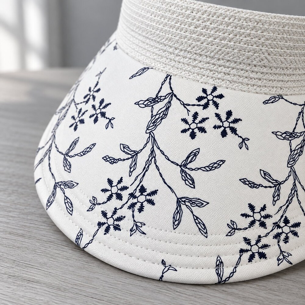 Dior White Floral Sun Visor - Picture 6 of 6